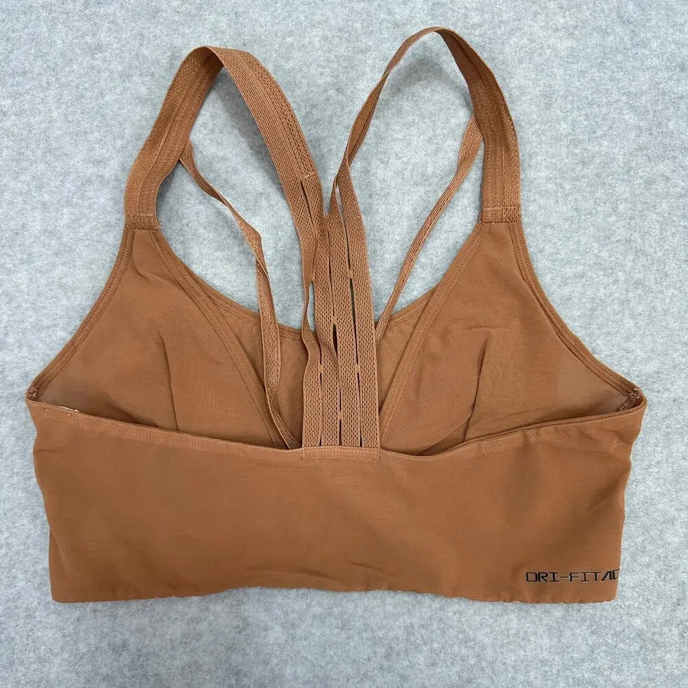 Nike Dri Fit Indy Sports Bra WMNS M Orange Strappy Light Support Athleisure